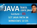 Set java path in windows for error javac is not recognized as an internal or external command