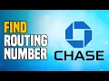 How To Find Routing Number On Chase App EASY