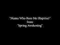 Spring Awakening - Mama Who Bore Me (Reprise) - Vocal Guide: Ilse