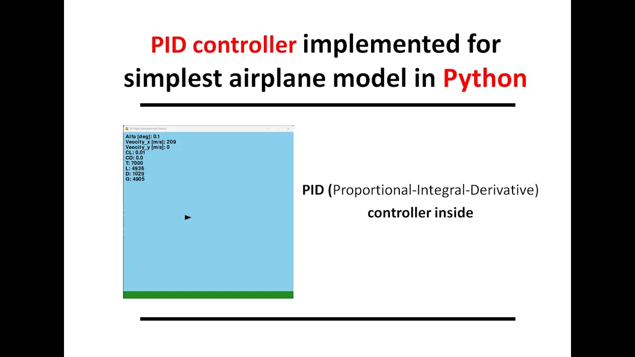 PID Controller Implementation in Python for Aircraft Simulation