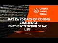 Day 15 - Python Intersection of Two Lists Fast Methods Keep Order Duplicates