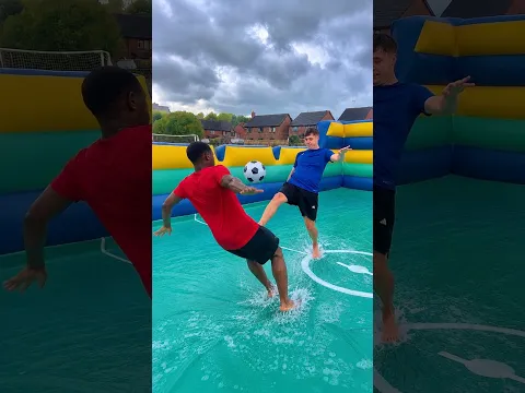 SLIP N SLIDE Football Challenge ⚽️💦😂