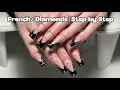Acrylic French Nails with Diamonds Beginner Pro Nail Tech Tips