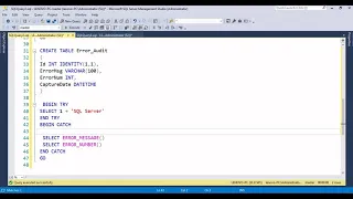 Microsoft SQL Server Development Part 35 Error Handling in SQL Server