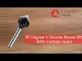 90 Degree V Groove Router Bit With Carbide Insert - Demonstration