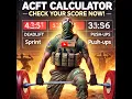 ACFT Calculator - Instantly Check Improve Your Army Combat Fitness Test Score