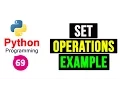 Python Programming Tutorial - Set Operations part-2