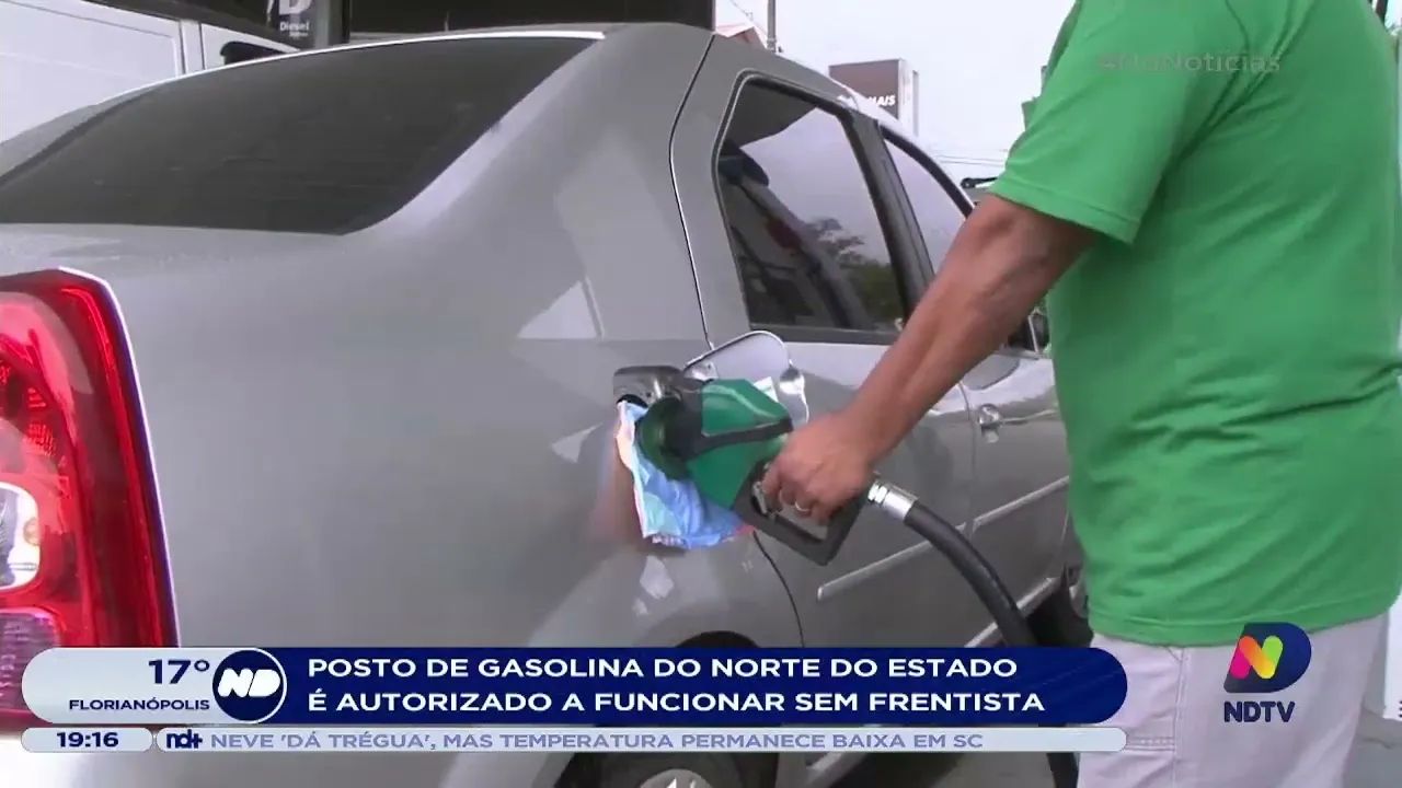 Posto de gasolina no norte de SC opera sem frentista