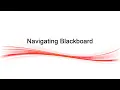 Navigating Blackboard - Student base navigation