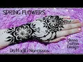 SPRING MARCH FLOWERS TATTOO DESIGN DAFFODIL NARCISSUS FLOWER SYMBOLS MEANING HENNA DESIGN