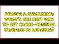 DevOps SysAdmins What s the best way to set Cache-Control headers in Apache2