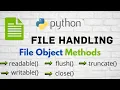 Python File Handling PT-4 2 File Object Methods CLASS 12 XII Computer Science CBSE