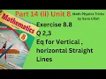 Exercise 8 8 Q 2 3 Maths class 8 UNIT 8 Gradient of a straight line math class 8 Ex 8 8 Q 2 3