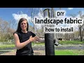 DIY Landscape Fabric How to Lay Dewitt Sunbelt Ground Cloth Weed Barrier Fabric Step-by-Step