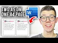 How To Print Two A5 Pages On One A4 Page In Word - Full Guide