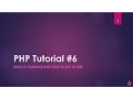 PHP variable - PHP Tutorial