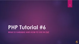 PHP variable - PHP Tutorial