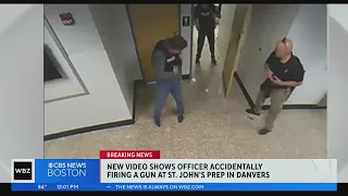 shows officer accidentally firing gun at St John s Prep in Danvers