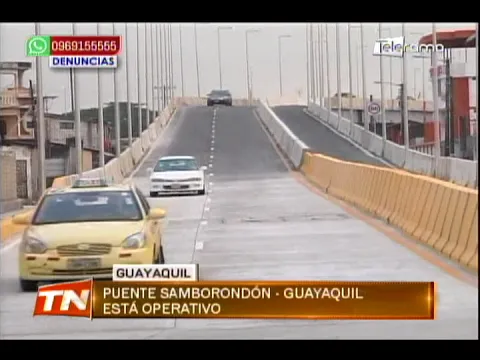 Puente Samborondón - Guayaquil está operativo
