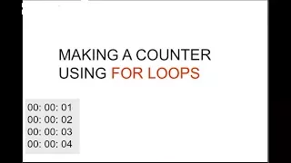 C Program 01 Making a counter using nested for loop