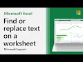 How to find or replace text and numbers on a Excel worksheet Microsoft