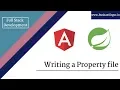 Angular and Spring C CRUD Tutorial - Writing the property file