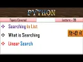Linear Search in Python Lecture 35 Searching in list in Python