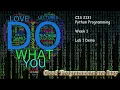 CIS 2131 - Python Programming