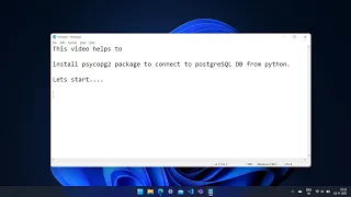 Psycopg2 Installation Resolve PostgreSQL Psycopg2 Install Error on Windows
