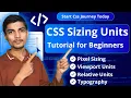 CSS Sizing Units Explained px rem em vh vw Responsive Design Tutorial 2026
