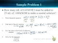 Solving Acid-Base Titration Problems
