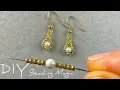 Easy Beaded Earrings Tutorial DIY Seed Bead Earrings using Pearls Beading Tutorials