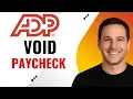 How to Void or Reissue a Paycheck in ADP - Quick Payroll Fix