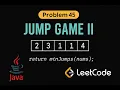 LeetCode 45 Jump Game II Java Solution Dynamic Programming Greedy Approach