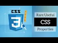 8 Rare CSS Properties You Should Know for Better Web Design CSS CSS3