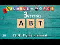 UNJUMBLE THE WORDS QUIZ 3 letters I Unscramble 30 Scrambled General Knowledge Words I
