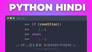 47 Master Python IF ELSE Statement in Hindi Full Python Course 2026 If Else in Python Code