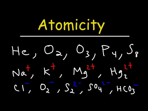 Download MP3 Atomicity - Monoatomic, Diatomic, Triatomic,  Polyatomic Ions and Elements