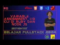 Coding for Beginners - VARIABLE INPUT OUTPUT CLI PROGRAM IN RUBY NODE JS