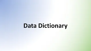 What is a Data Dictionary