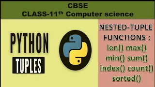 Nested tuple functions len min max sum index count sorted