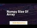 numpy size of array