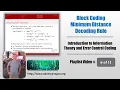 Block Decoding Minimum Distance Decoding Rule Derivation