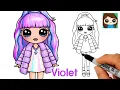 How to Draw a Rainbow High Fashion Doll Violet
