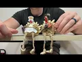 Turkey Shelf Sitters for Thanksgiving Centerpiece 2Pcs Small Decorative Turkey Figurine with Dangli