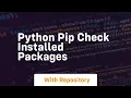 python pip check installed packages
