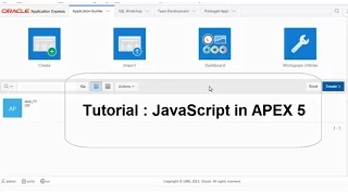 Tutorial JavaScript in Oracle APEX 5