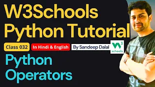 W3Schools W3Schools Python W3Schools Python Tutorial Class 032 Python Operators