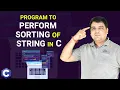 C Program to Perform Sorting of String