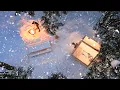 Download Lagu Winter Camping in Snow With a Cozy Inflatable Tent